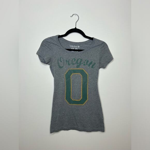 Women's Oregon Ducks Gray Short Sleeve Tee-Xsmall - Picture 1 of 3